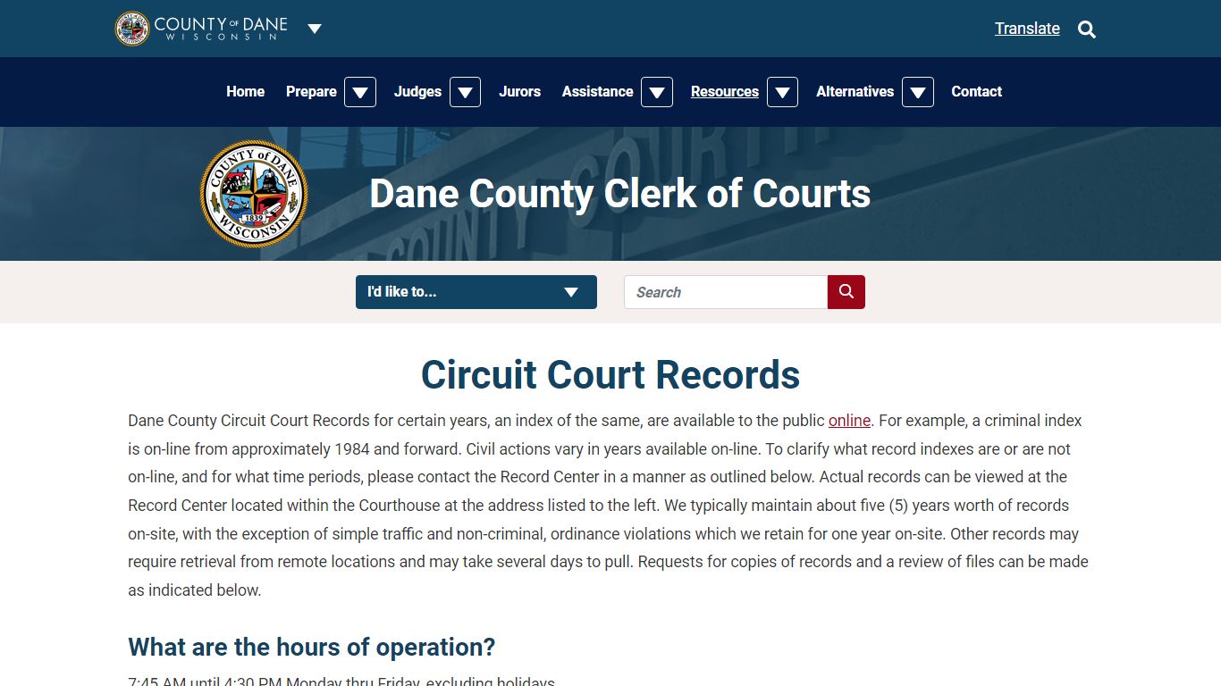Court Records | Dane County Clerk of Courts